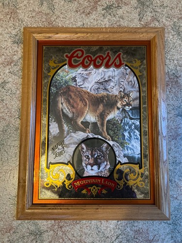 Coors Nature Series Mirror #3 Mountain Lion 1995 Limited Edition Susan Shea EX