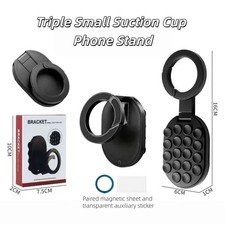 Suction Cup Phone Mount - Foldable Magnetic Holder for Car Desktop - Lazy Stand