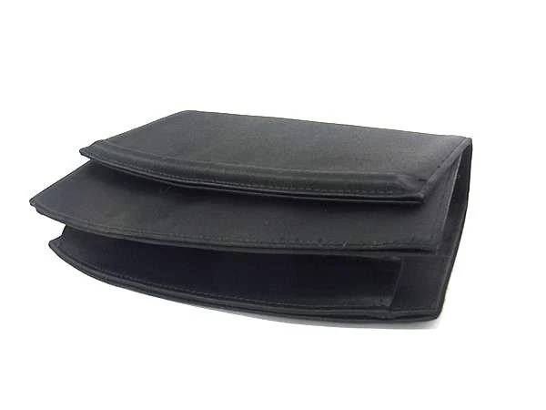 Auténtico bolso clutch Saint Laurent segundo bolso negro satinado Foto 3 de 4