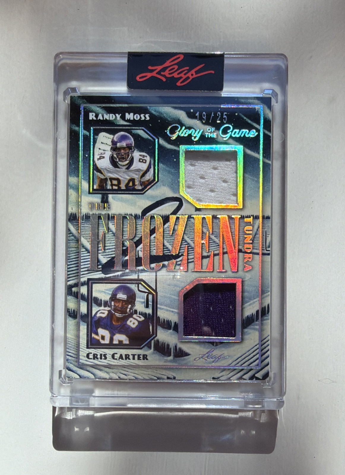 2025 Leaf Glory of the Game - The Frozen Tundra Randy Moss, Cris Carter 19/25