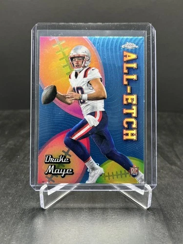 2024 Topps Chrome Football Drake Maye RC Rookie All Etch #CAE-DM