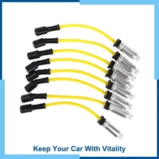 Pack (8) Spark Plug Coil Wires Fit for Cadillac Escalade 8 Cyl 5.3L 8 Cyl 6.0L