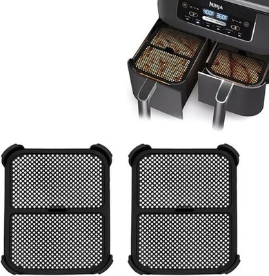 2 Stück Heißluftfritteuse Zubehör Spritzschutz für Ninja Double Stack AF400EU, A
