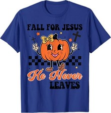 Christian Halloween Fall For Jesus Never Leaves Girl Toddler T-Shirt