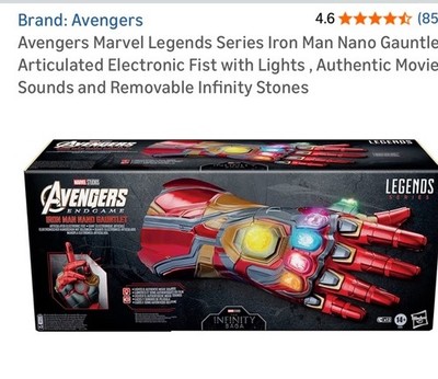 Avengers Marvel Legends Series Iron Man Nano Gauntlet Glove Light