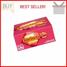 STARBURST FaveREDS Chewy Candy Bulk Pack, 24 Full Size Packs, Red Candy Bulk Box