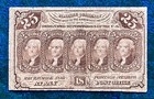 25c Postage Currency 25 Cents Fractional Currency Crisp Note — photo 1