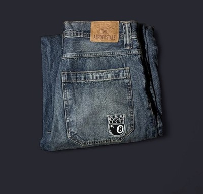 Aeropostale Super Baggy 30x30 8 Ball Jeans