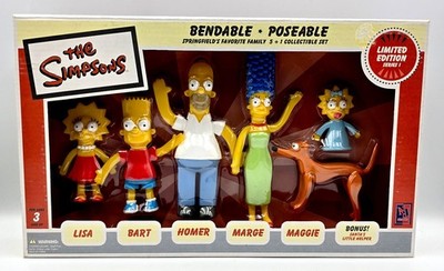 The Simpsons Bendable Toy Set NJ Croce Company 2002 Ltd Edition Series 1 New