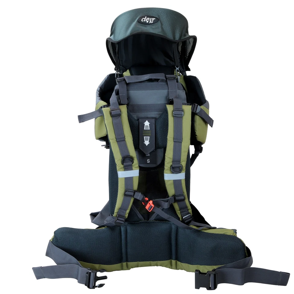 ClevrPlus Canyonero Baby Backpack Kid Toddler Camping Hiking Child Carrier Green - Image 3 of 4