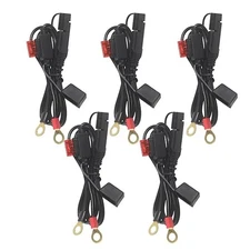 [ 5 Pack] to O Ring Terminal Harness 2FT - Eyelet Ring Terminal Cable 16awg Moto