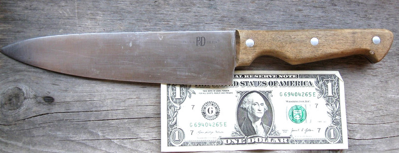 Paula Deen Kitchen Knife Stainless 8” STEAK Wood Handle Full Tang