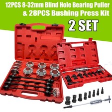 12Pcs 8-32mm Blind Hole Inner Bearing Puller & 28Pcs Press and Pull Sleeve Kit