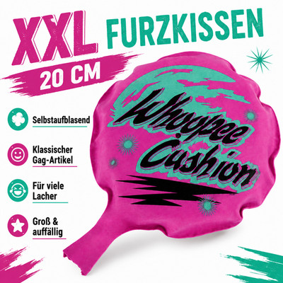 XXL FURZKISSEN lautes Pupskissen Furz Pups Kissen 20 CM Knatter Fart Furzen NEU