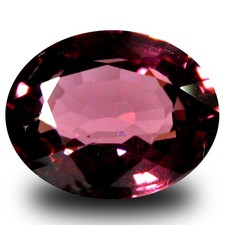 1.35 ct AAA Superb Oval Shape 7 x 6 mm Pinkish Red Rhodolite Garnet Gemstone
