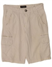 Pantaloncini cargo uomo Guess W31 medi bianchi cotone gessato BH09