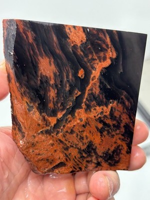 Tri-flow Sheen/Lace Obsidian Slab Lapidary Cabbing Knapping Combo ship avail