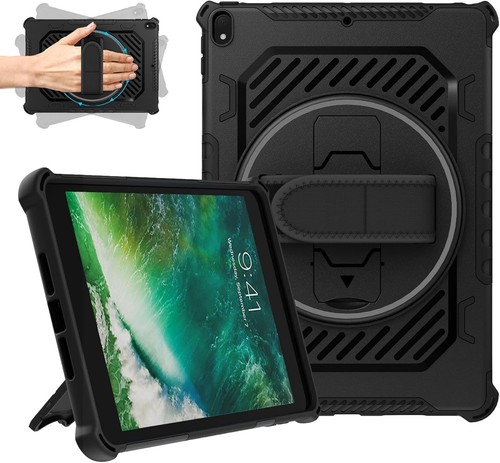 ROISKIN Rugged iPad Air 3 / Pro 10.5 Case – 360° Stand, Hand Strap, Pencil Ring - 第 1/5 張圖片