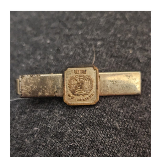 Vintage 1940s-50s United Nations UN "We Believe" Tie Clip | Founding Era |