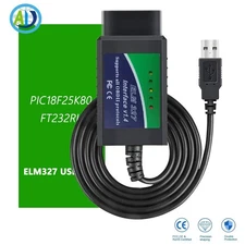 OBD2 II Diagnostic Scanner ELM327 USB V1.4 with PIC18F25K80  Chip  FTDI FT232RL