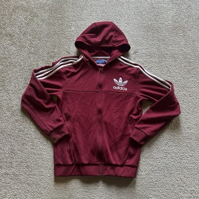 ADIDAS Trainingsjacke Jacke Gr M Sportjacke Track Jacket Kapuze 27805 Bordeaux