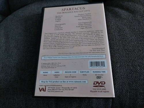 Khachaturian Spartacus DVD Reg 0 Like New NTSC Format - Picture 2 of 3