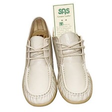 SAS Bounce Handsewn Leather Comfort Oxfords Bone Made in USA | Women's 7.5S