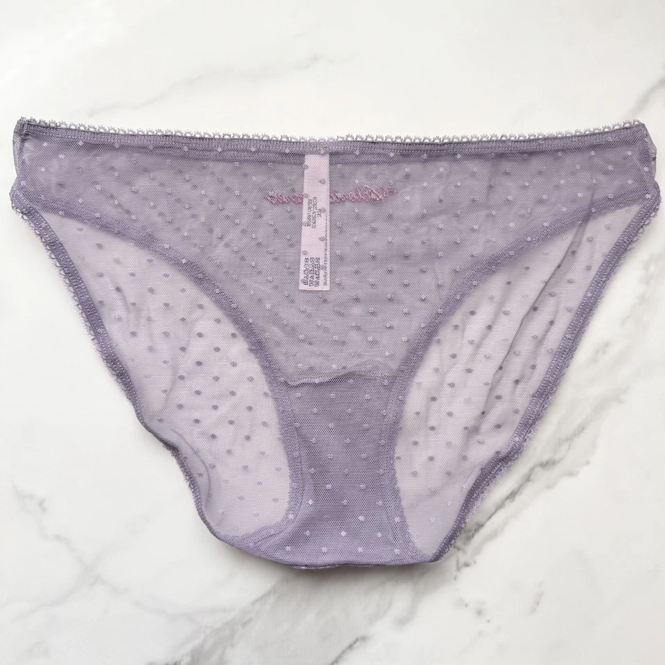 Braguita de bikini Victoria's Secret The Lacie de malla de puntos púrpura talla S/M/XL Foto 3 de 4