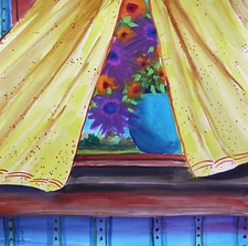 ORIGINAL Floral Landscape WATERCOLOR Painting JOHN WLLIAMS art JMW Impressionism