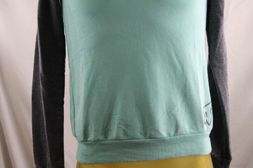 FOX RIDERS WOMEN'S SEA GREEN PULL OVER HOODLESS SWEATSHIRT size Medium - Picture 6 of 7