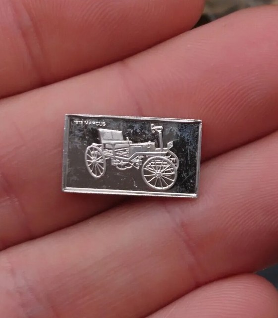 Small Miniature Sterling 925 Silver 1875 Marcus Car 1g Ingot. Small Miniature Sterling 925 Silver 1875 Marcus Car 1g Ingot.