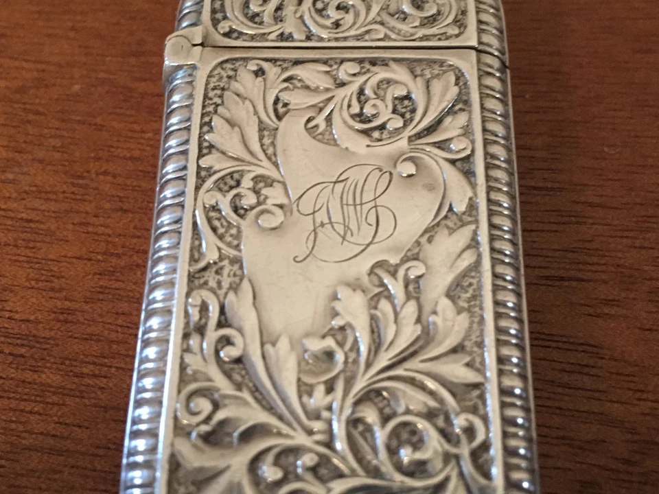 Antiguo Gorham Plata Esterlina Match Seguro Desplazamiento y Escudo o Decoración de Papel Foto 4 de 4