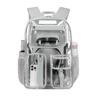 Heavy Duty Clear Backpack Clear BookBag,16 x11 x5inch TPU