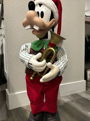 Goofy With Trumpet & Lights Christmas Figure Telco  15762 UNTESTED
