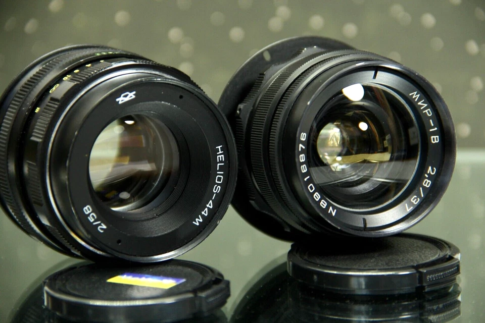 Mir-1B 2.8/37mm HELIOS 44M 2/58mm Set of 2 Soviet lens +adapter Canon EF - Image 3 of 4