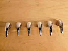 Set of (6) Chambers Stove Burner Handles--Model C, Chrome Finish