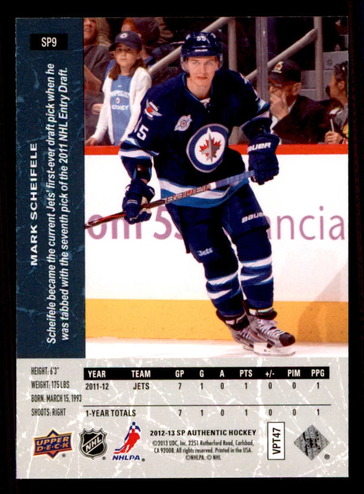 2012-13 SP Authentic 1994-95 SP Retro #SP9 Mark Scheifele - Image 2 of 2