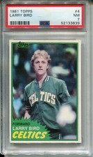 1981 Topps #4 Larry Bird PSA 7 NM Boston Celtics