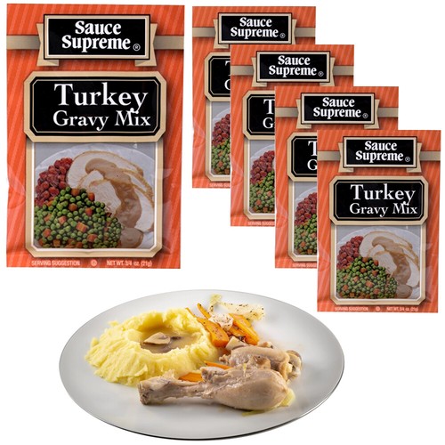 5 X Sauce Supreme Turkey Gravy Mix Seasoning Packet Cooking Thanksgiving Dinner - 第 1/1 張圖片