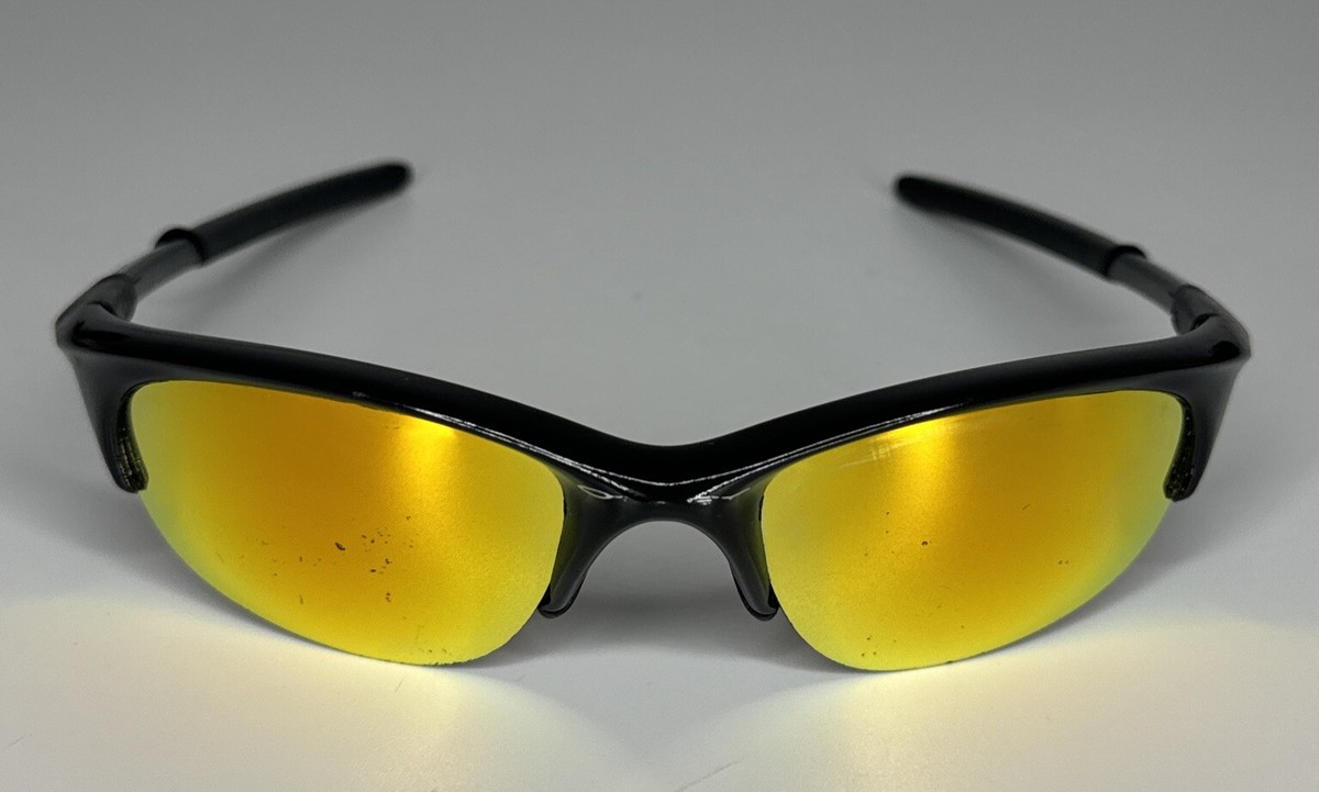 Oakley Half Jacket 1.0 Sunglasses Black/ Fire Iridium Lenses Oakley Half Jacket 1.0 Sunglasses Black/ Fire Iridium Lenses