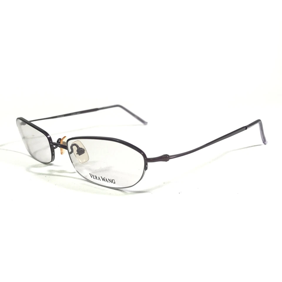 Monturas para gafas Vera Wang V25 LC púrpura rectangular media borde 47-16-133 Foto 4 de 4
