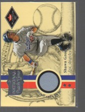 SHAWN GREEN 2001 FLEER PLATINUM NATIONAL PATCH TIME JERSEY CARD 