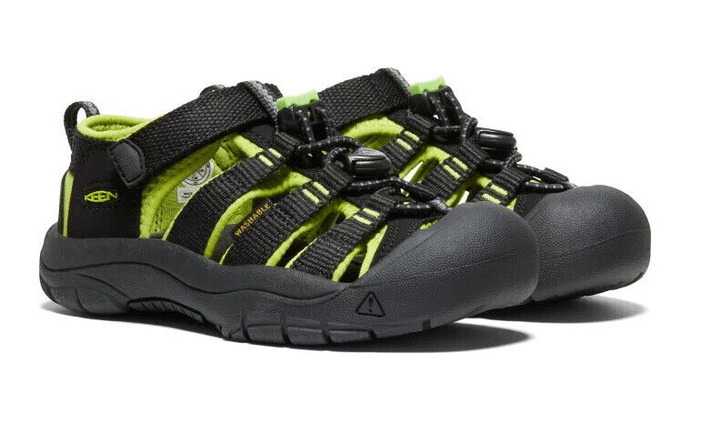 Keen Kid's Newport H2 Sandalo da acqua nero verde lime (1009942) Nuovo
