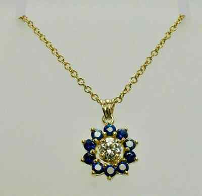2.5Ct Round Cut VVS1 Diamond Flower Pendant 14K Yellow Gold Over Free Chain