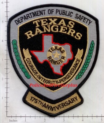 Texas - Texas Rangers 175th Anniversary TX Police Dept Patch Public ...