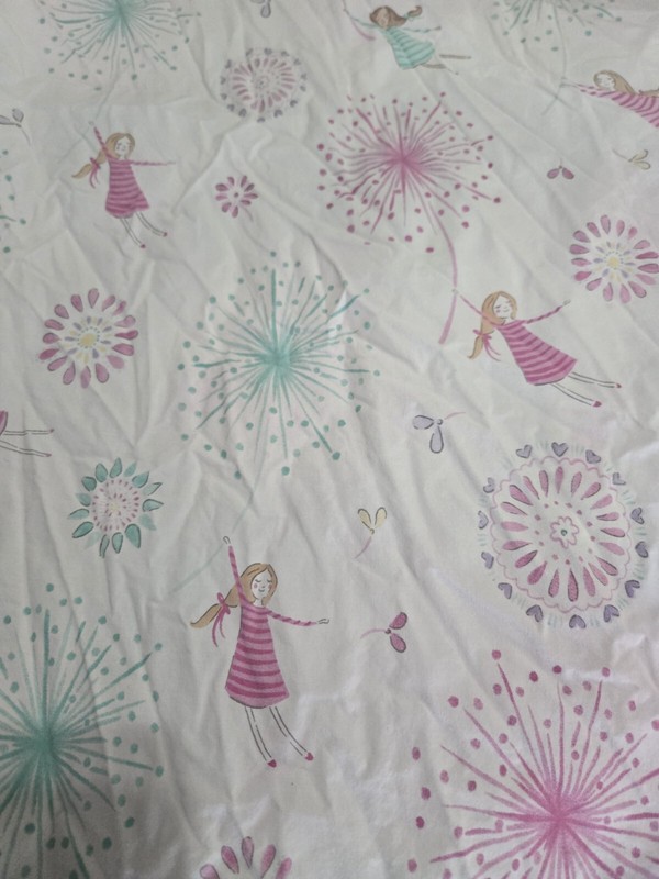 Pottery Barn Kids Full Fitted Sheet Dancing Girl Pattern