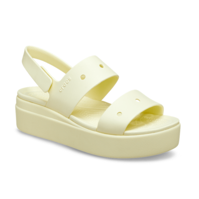 ハル④ NEW CROCS BROOKLYN 4U 210676 LOW WEDGE Butter Cream | eBay