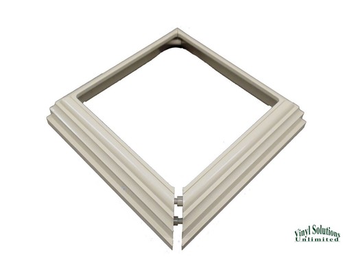 Vinyl PVC 4" x 4" Post Two-Piece Base Trim Skirt - Railing (3 colors) NEW! - Picture 7 of 8