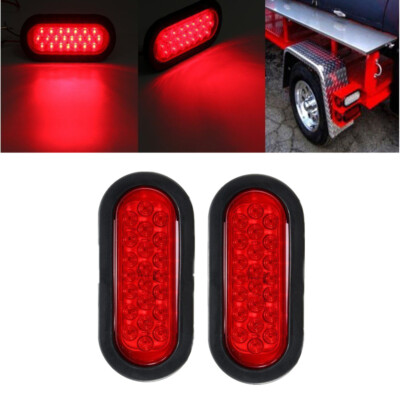 Led Trailer Lights 2-Pack 6" Oval LED Stop/Turn/Tail Lights - Clear Lens, Red LEDs, 12V, IP67 For Trailers/Trucks Oval Tail Lights - Foto 9