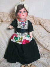 Antique German Bisque Head Doll Composition body All Original Outfit 11"